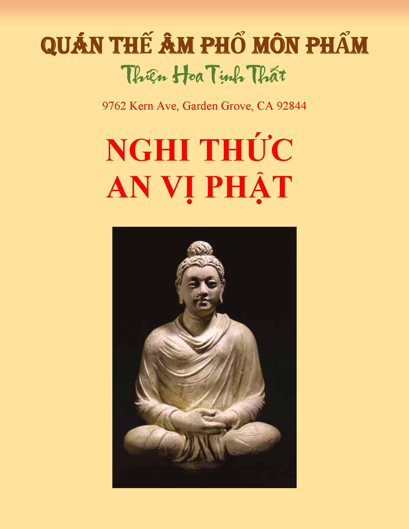 bài cúng an vị phật