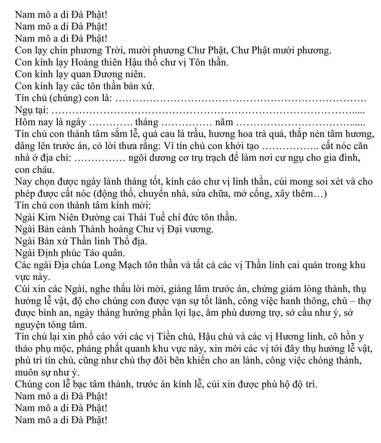bài cúng cất nóc nhà - Hình 3