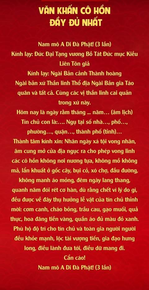 bài cúng cô hồn rằm tháng 7 - Hình 2