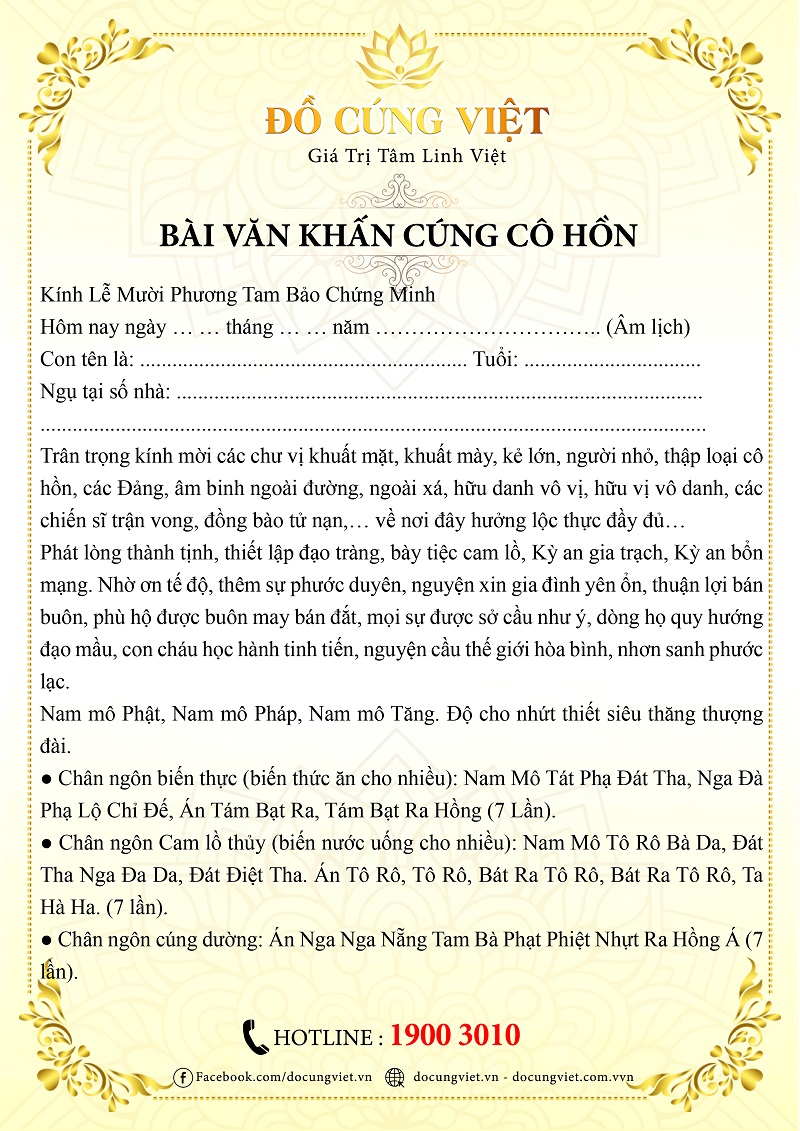 bài cúng cô hồn rằm tháng 7 - Hình 3