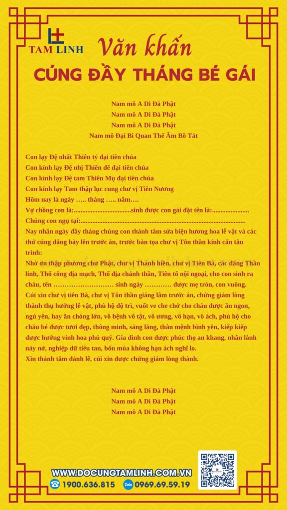 bài cúng đầy tháng cho bé gái - Hình 2