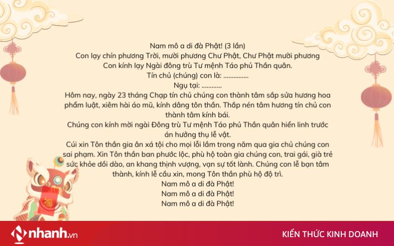 bài cúng đưa ông táo về trời - Hình 2