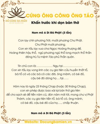 bài cúng đưa ông táo về trời