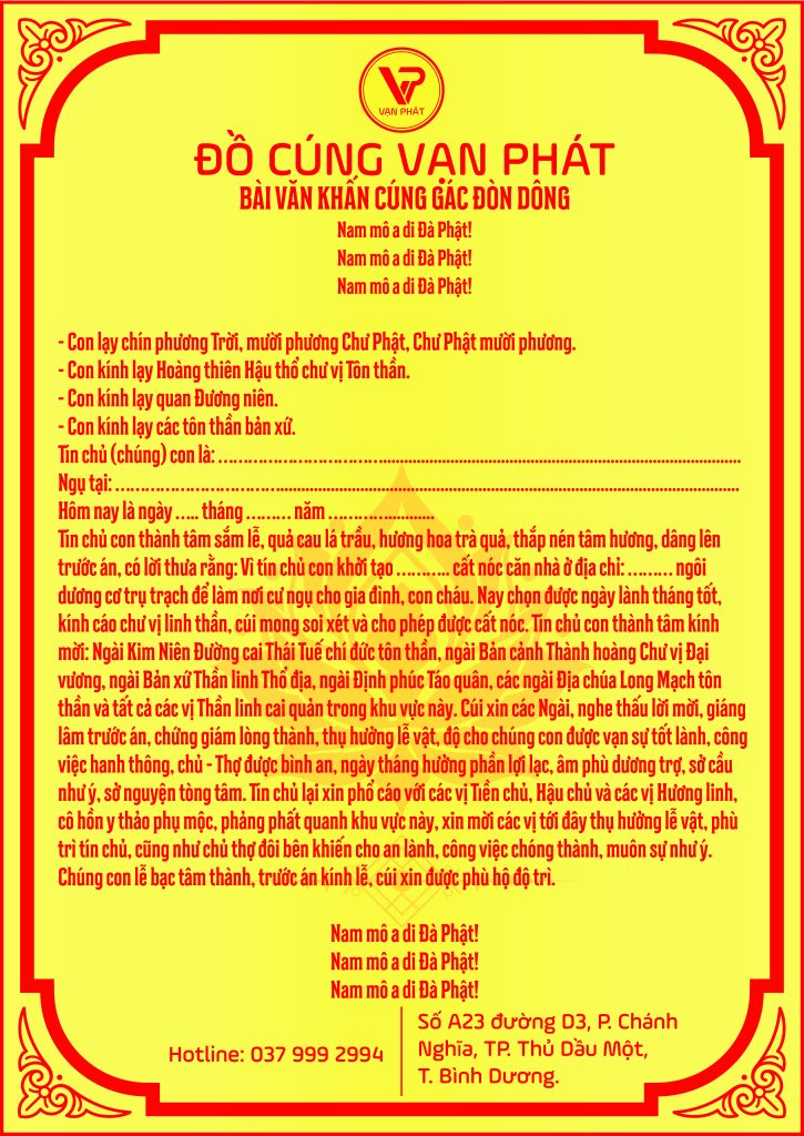 bài cúng gác đòn dông - Hình 3