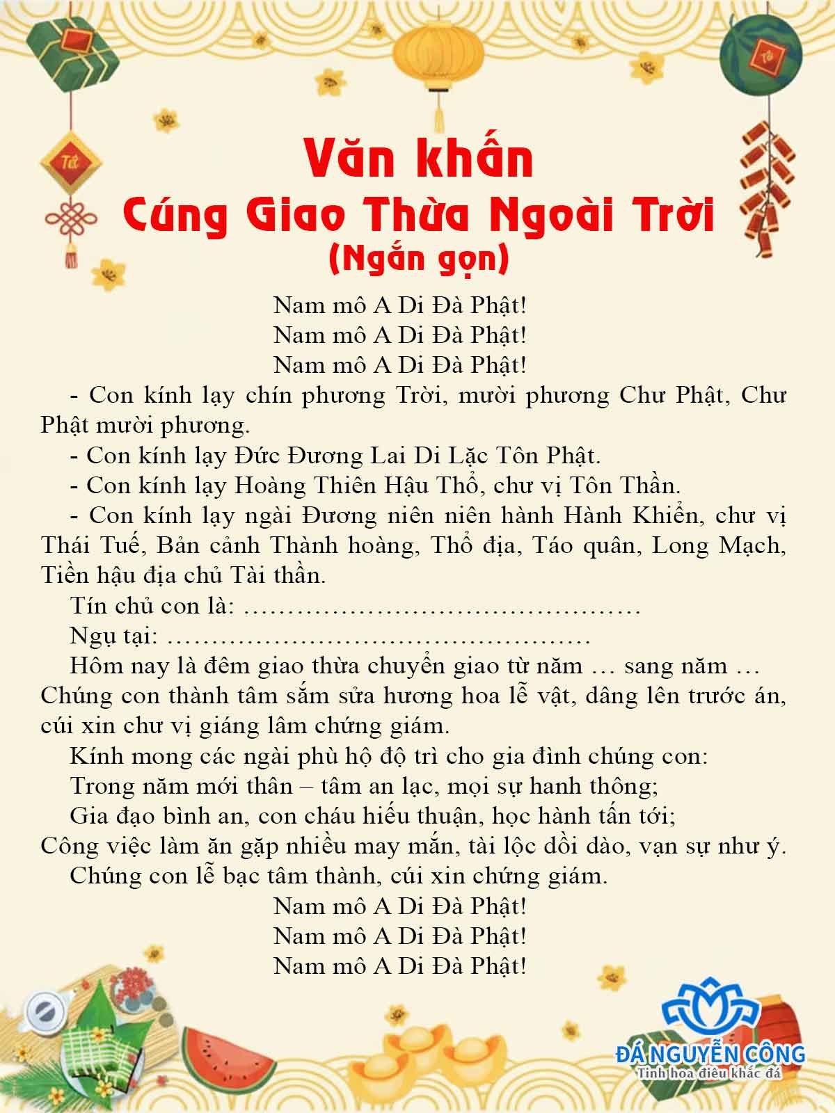 bài cúng giao thừa ngoài trời năm 2021 - Hình 3