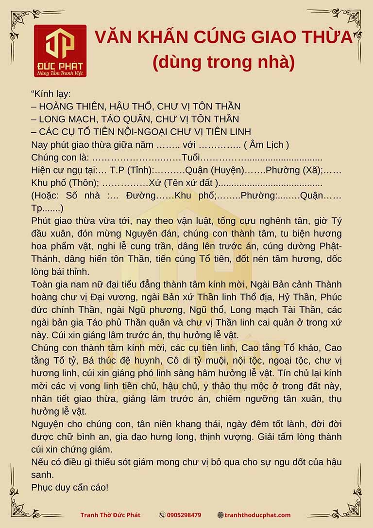 bài cúng giao thừa ngoài trời năm 2023 - Hình 2