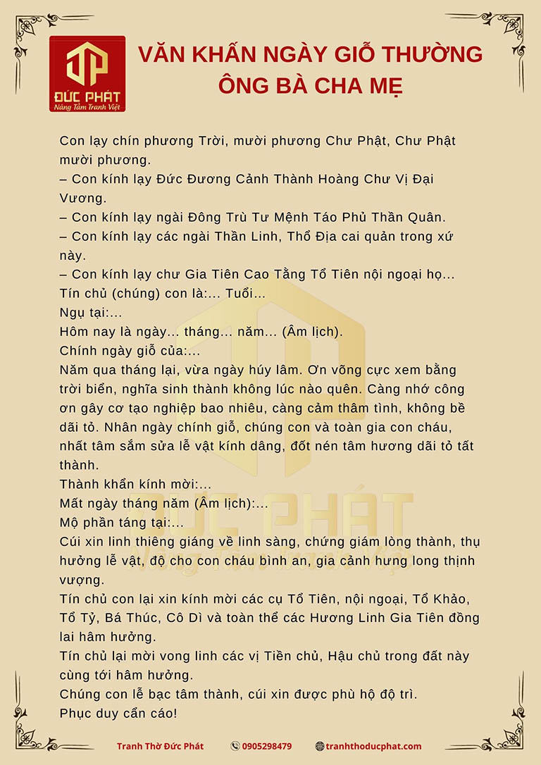 bài cúng giỗ mẹ - Hình 1