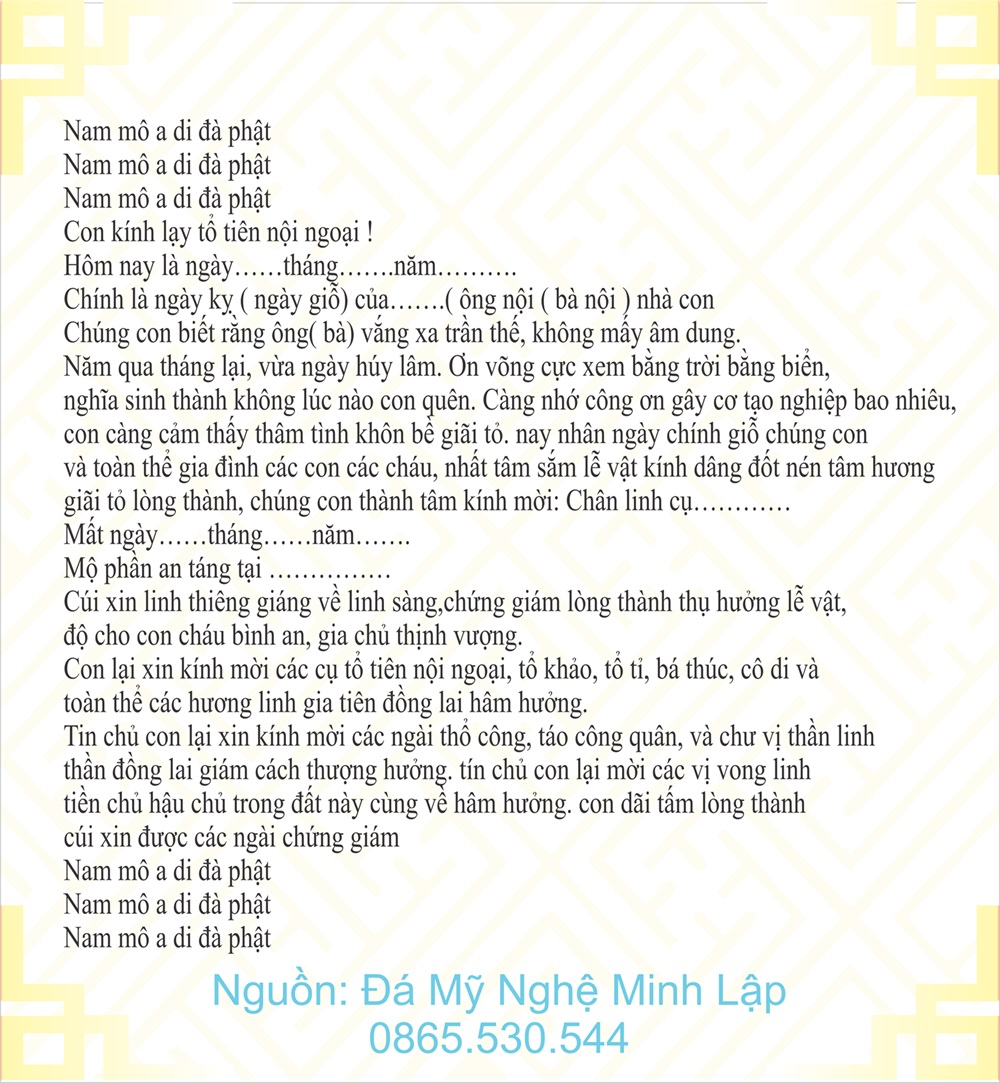bài cúng giỗ ông nội - Hình 3
