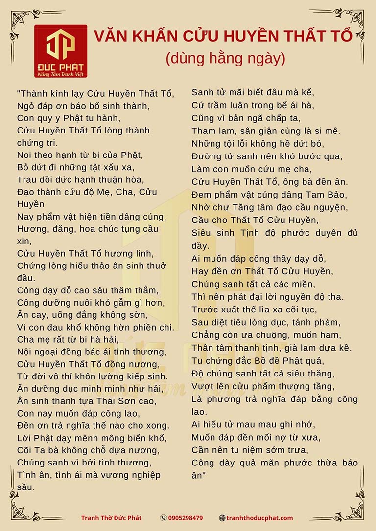 bài cúng hàng ngày