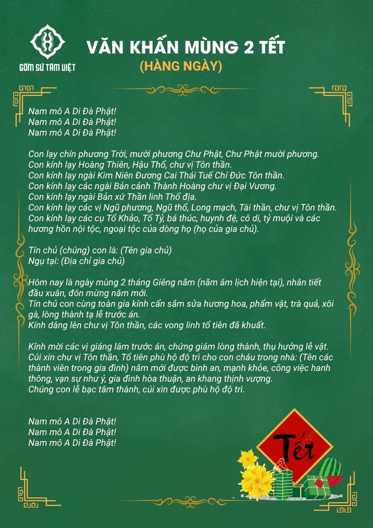 bài cúng mùng 2 tết - Hình 1
