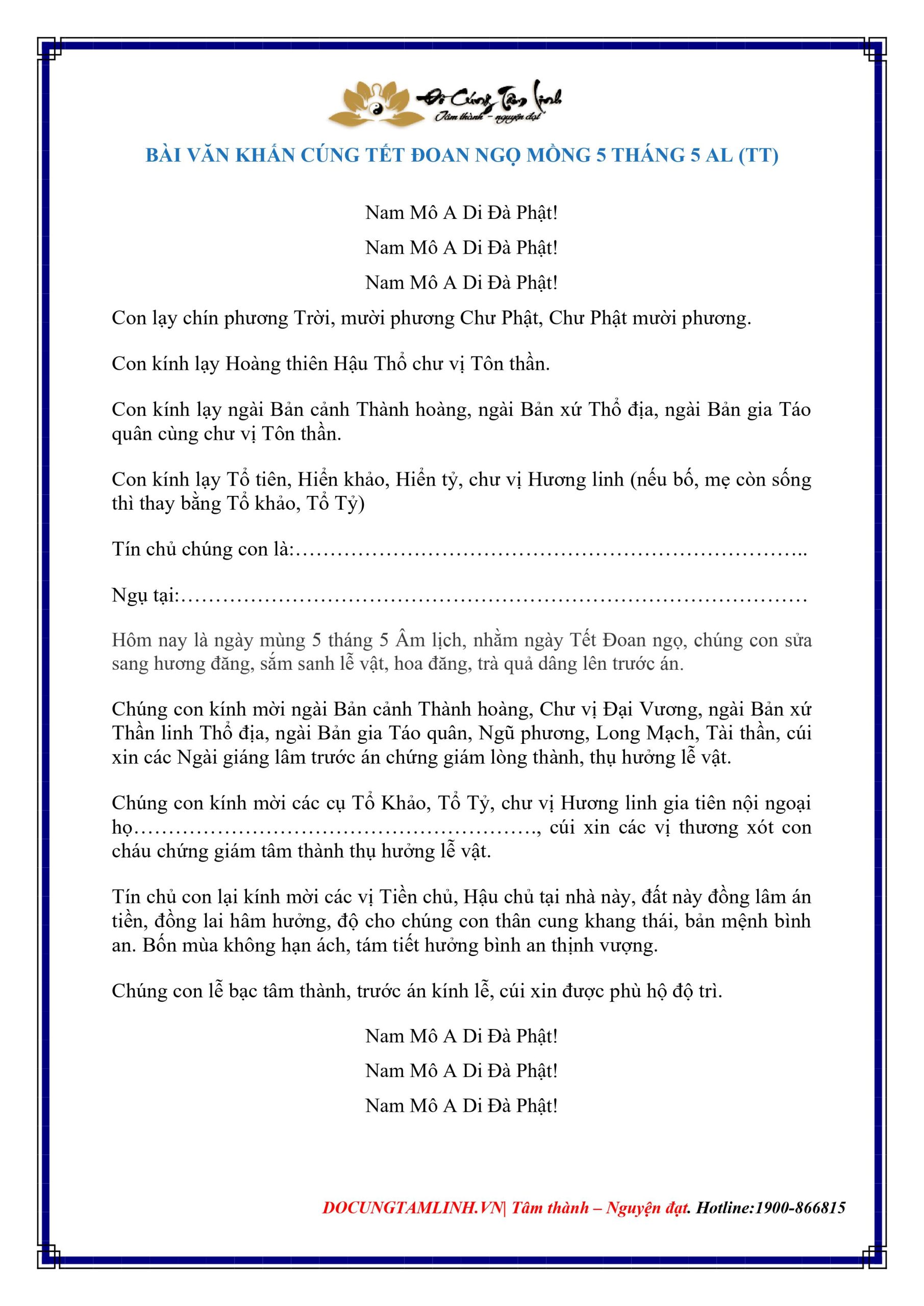 bai cúng mùng 5 tháng 5 - Hình 3