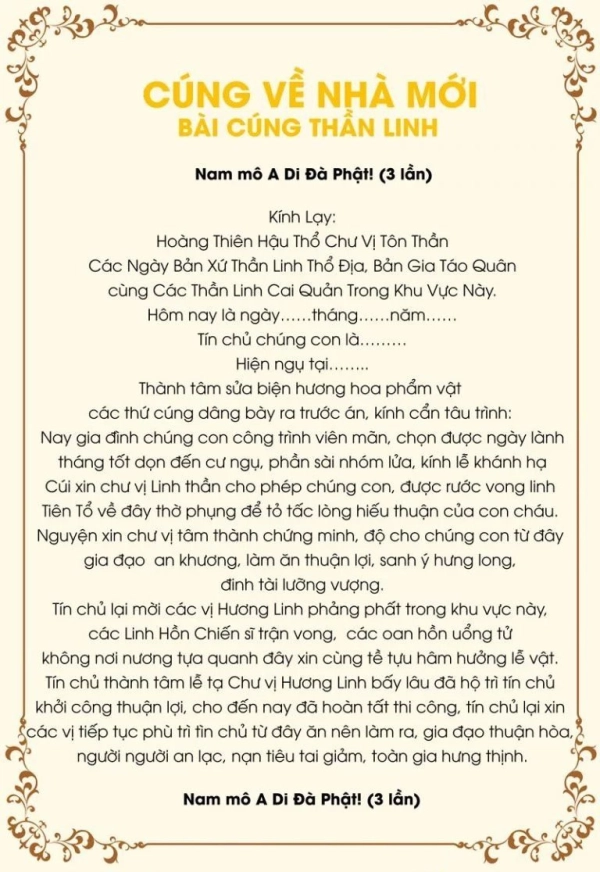 bài cúng nhập trạch đơn giản - Hình 2