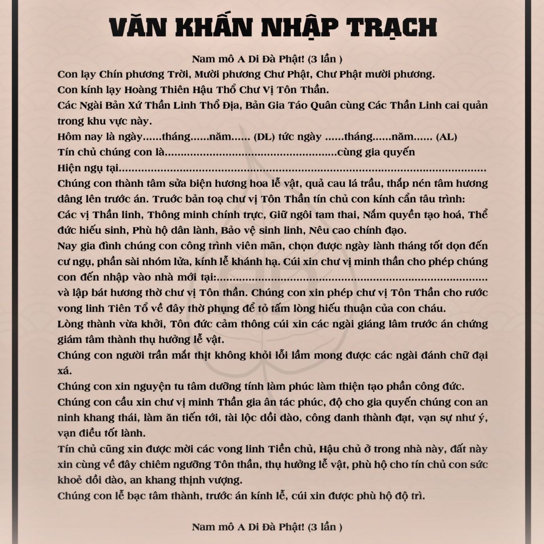 bài cúng nhập trạch đơn giản - Hình 4