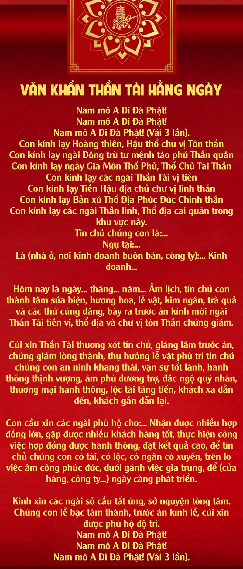 bài cúng ông thần tài - Hình 2