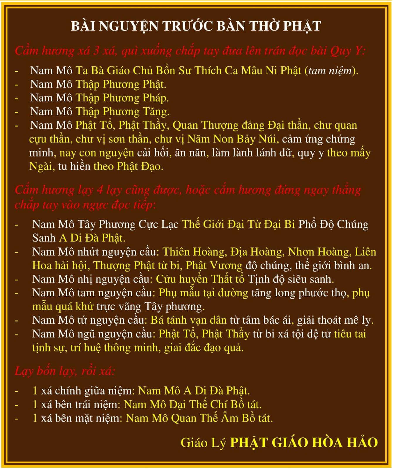 bài cúng phật giáo hòa hảo - Hình 2