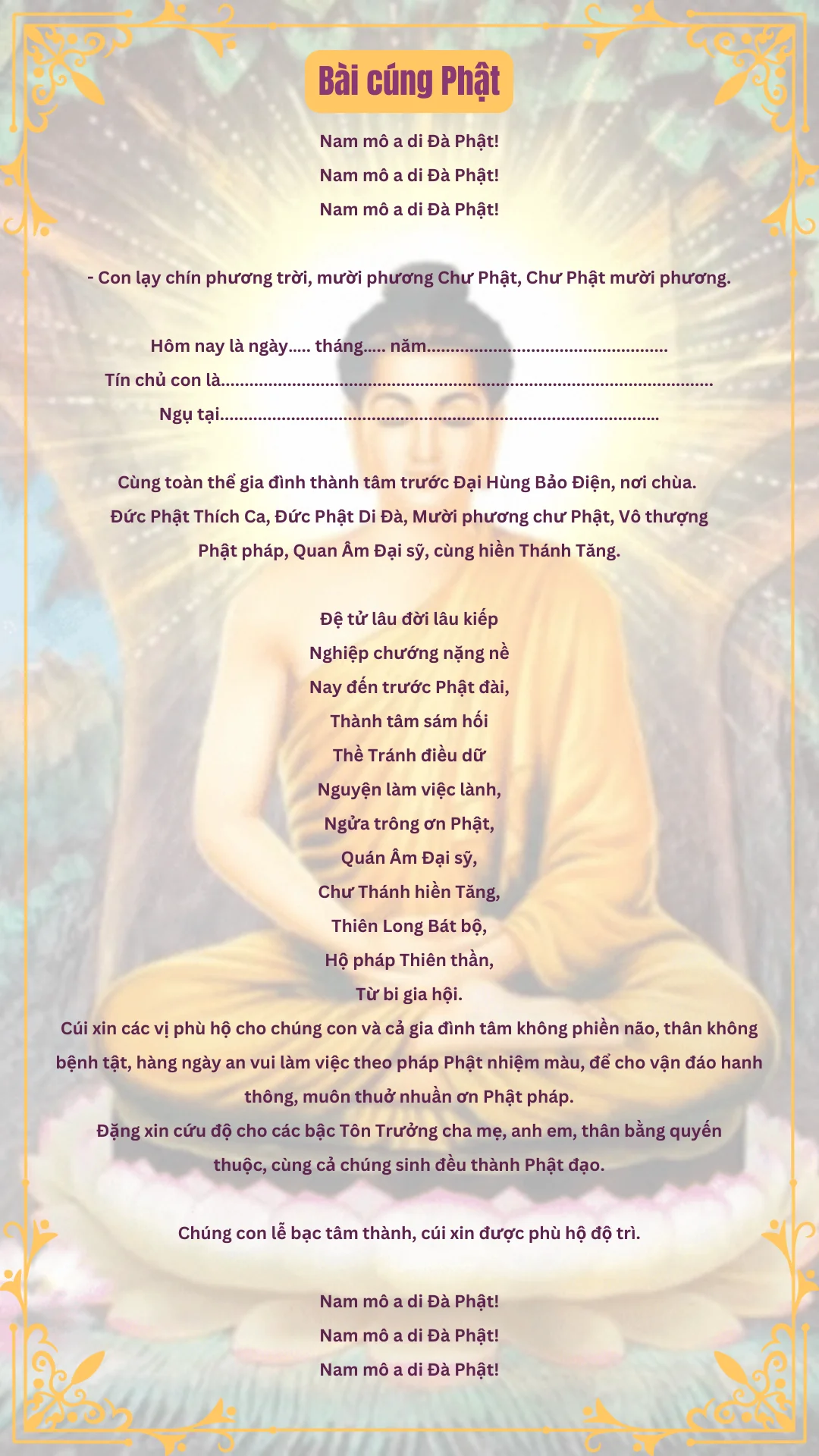 bài cúng phật tại nhà - Hình 1