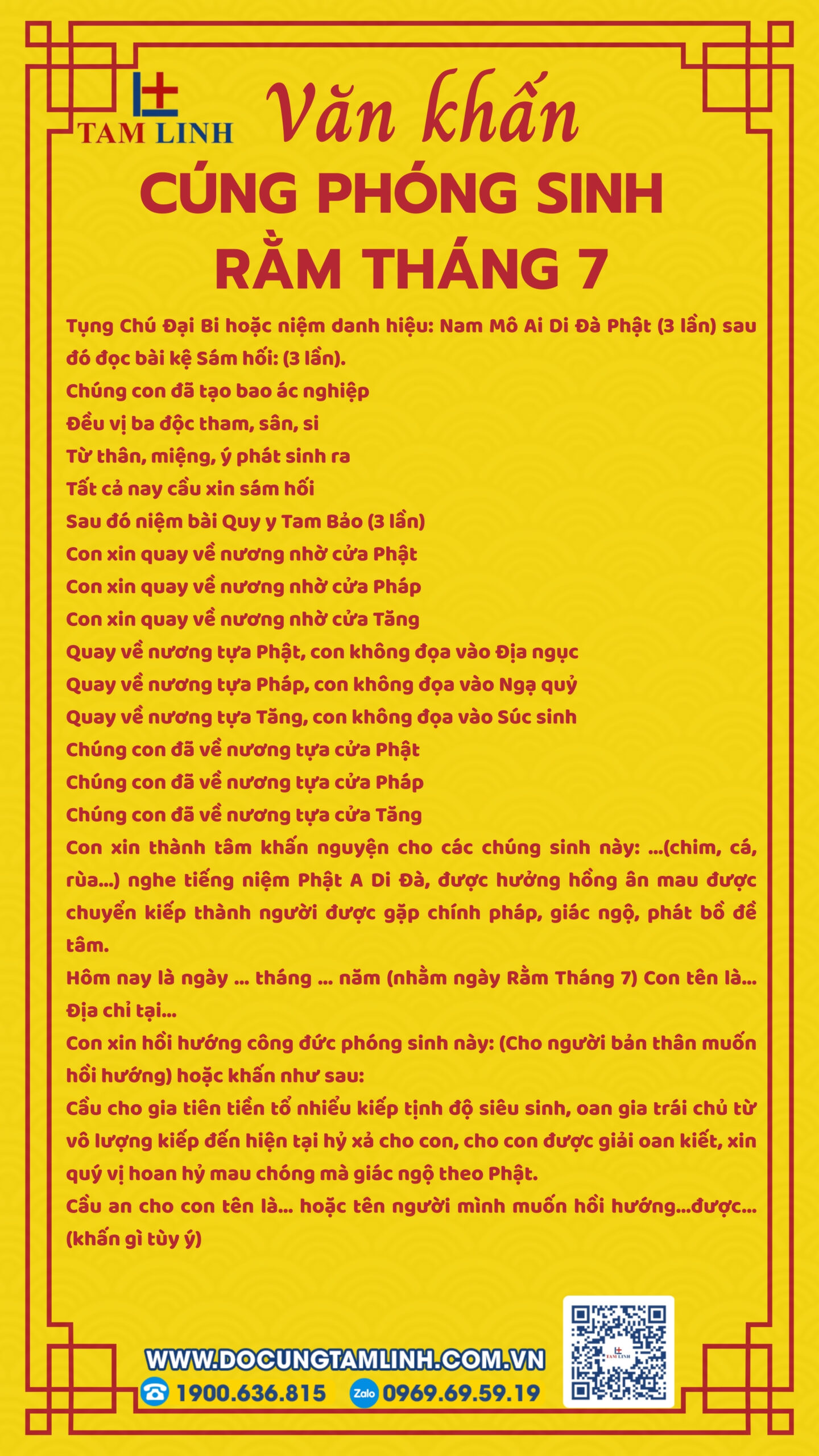 bài cúng phóng sinh