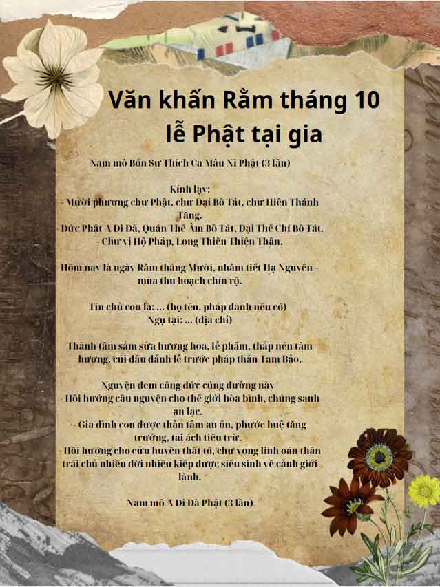 bài cúng rằm tháng 10