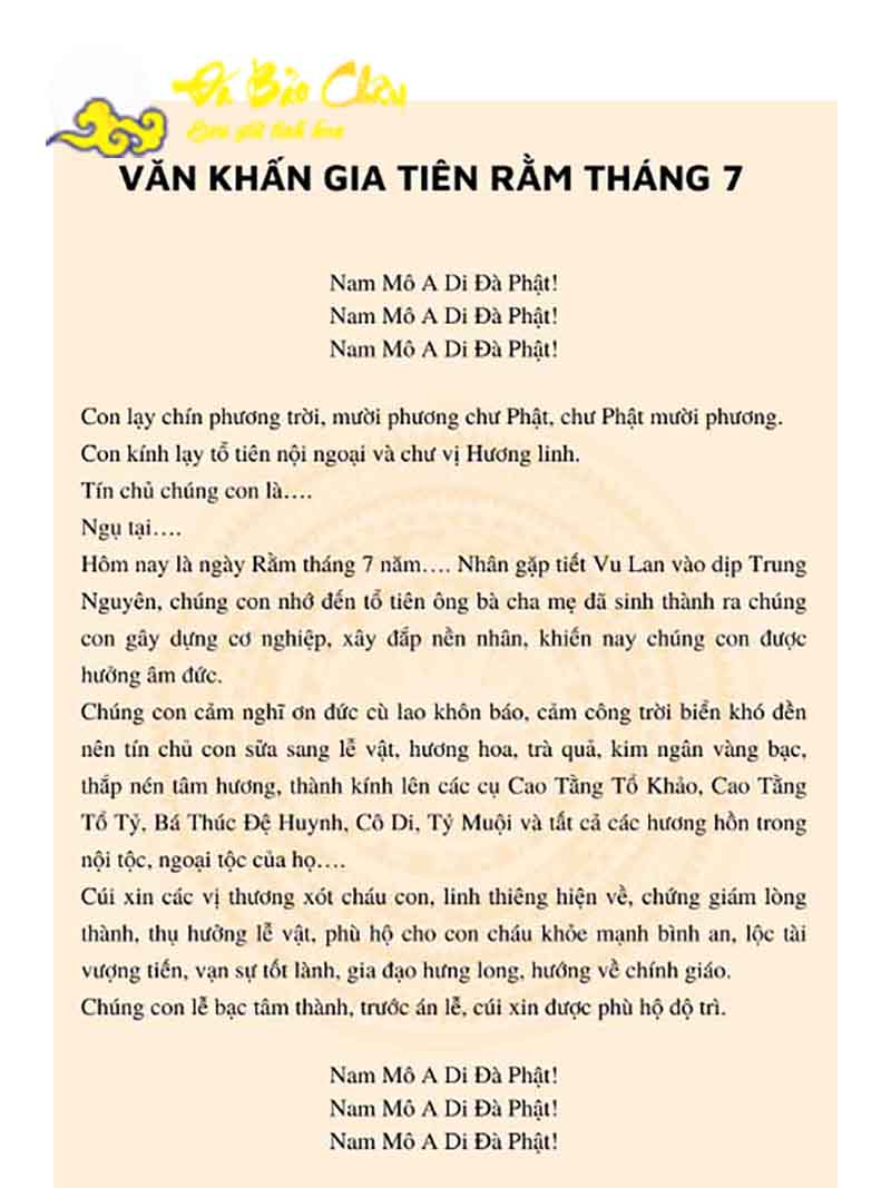 bài cúng rằm tháng 7 năm 2023 - Hình 3