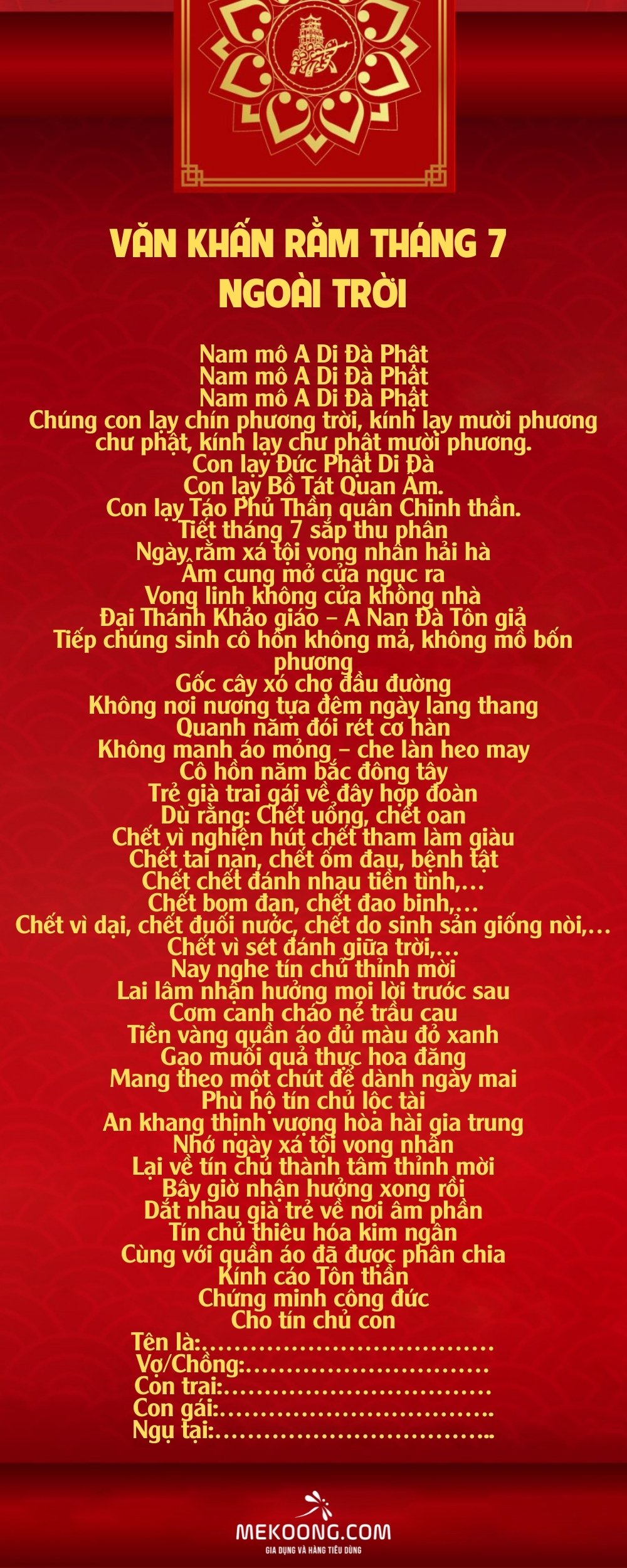 bài cúng rằm tháng 7 ngoài sân - Hình 1