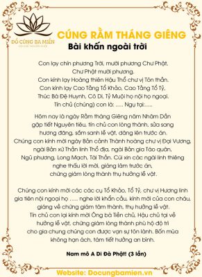 bài cúng rằm tháng giêng năm 2022