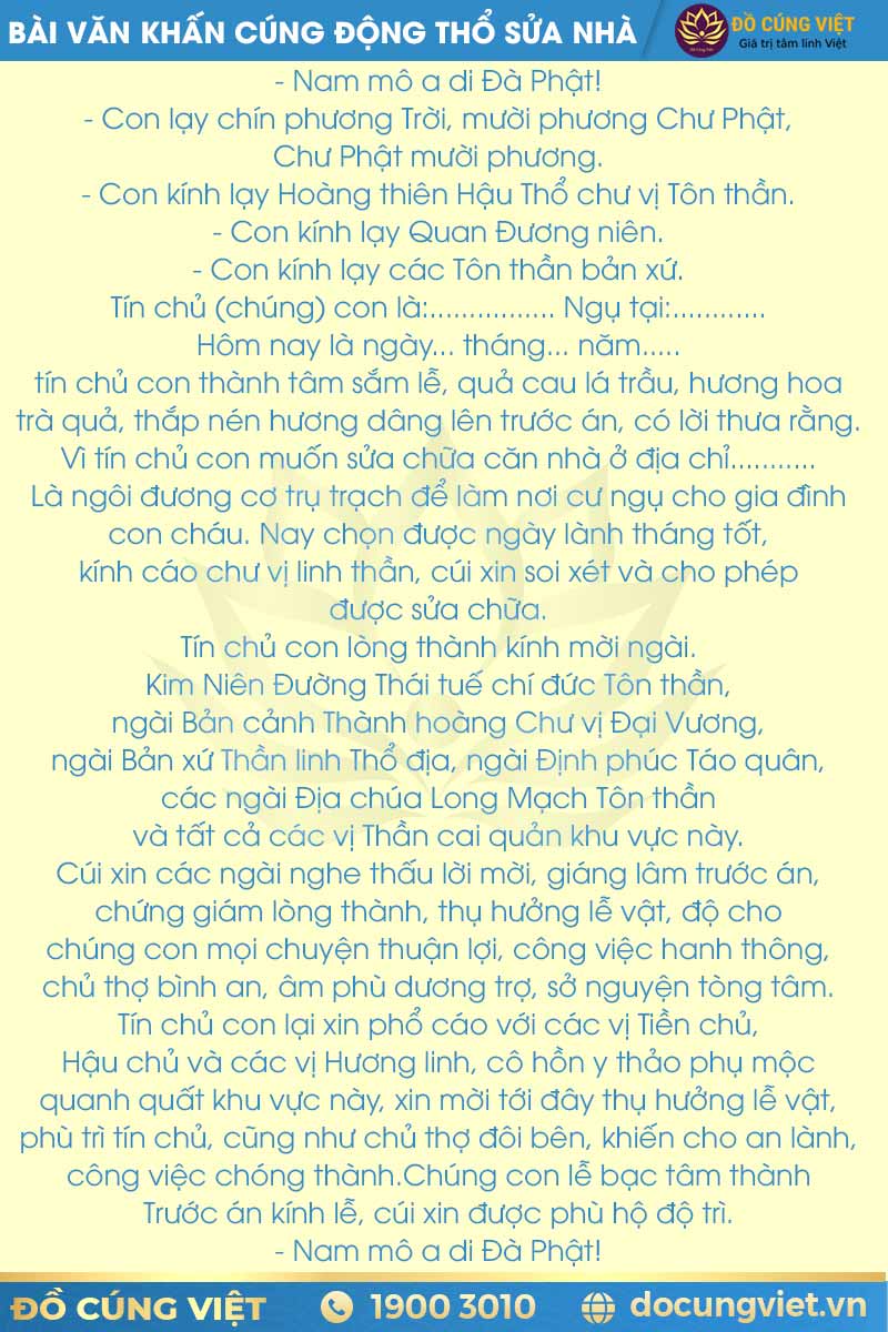bài cúng sửa nhà - Hình 3