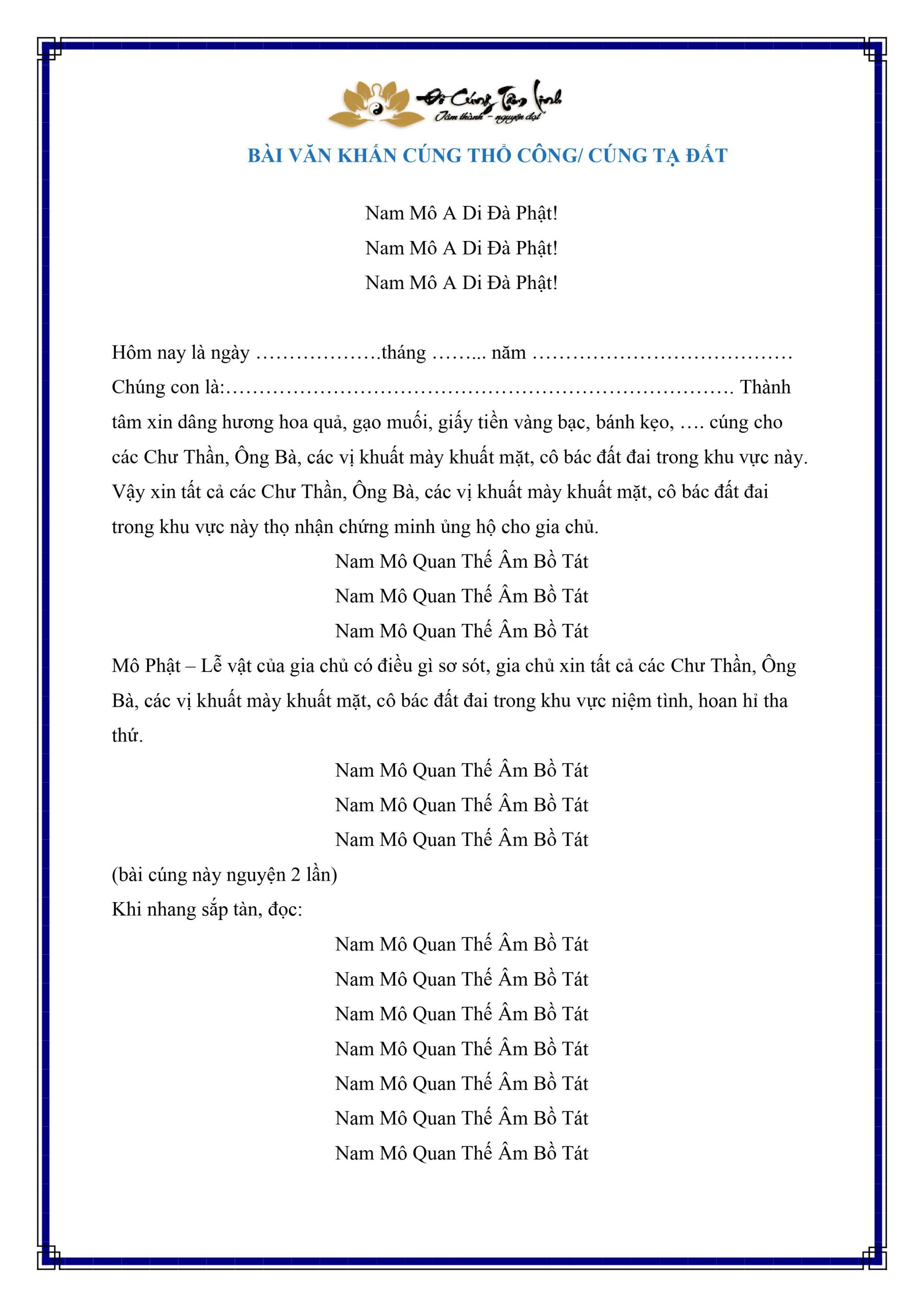 bài cúng tạ đất - Hình 3