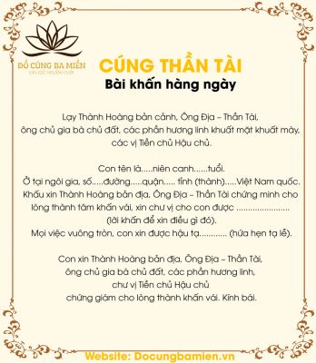 bài cúng thần tài mùng 1 - Hình 2
