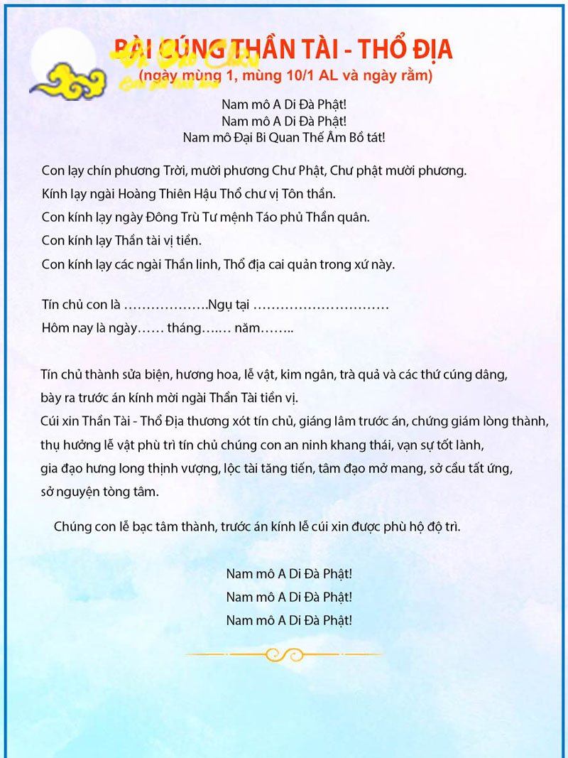 bài cúng thần tài ngày rằm - Hình 3