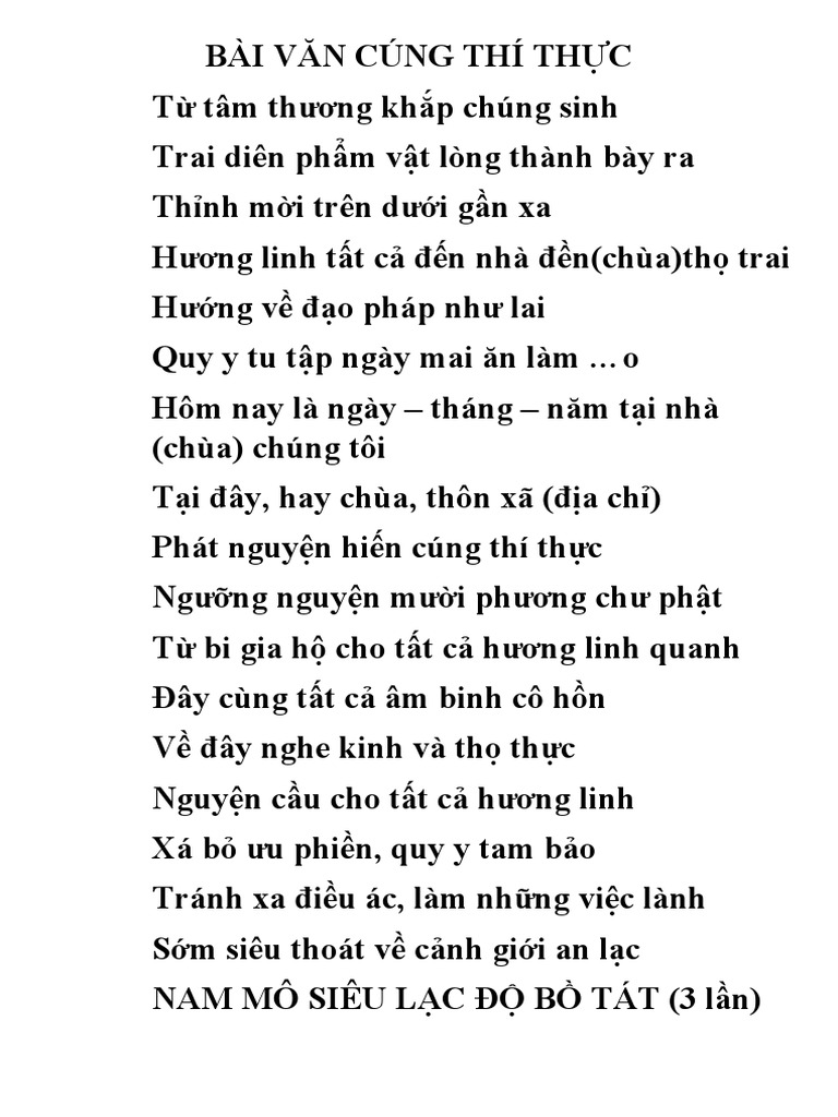 bài cúng thí thực cô hồn - Hình 3