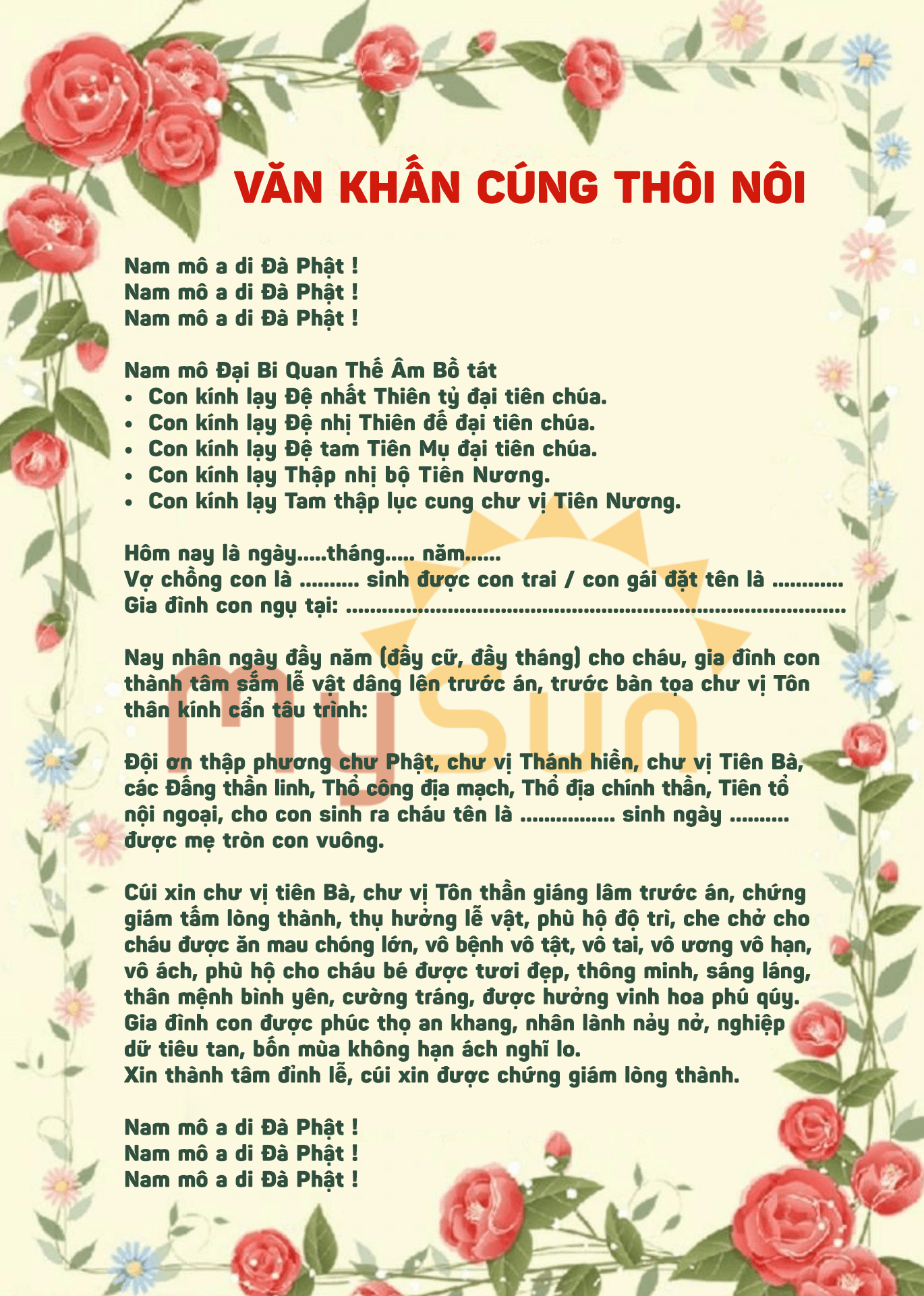 bài cúng thôi nôi - Hình 4