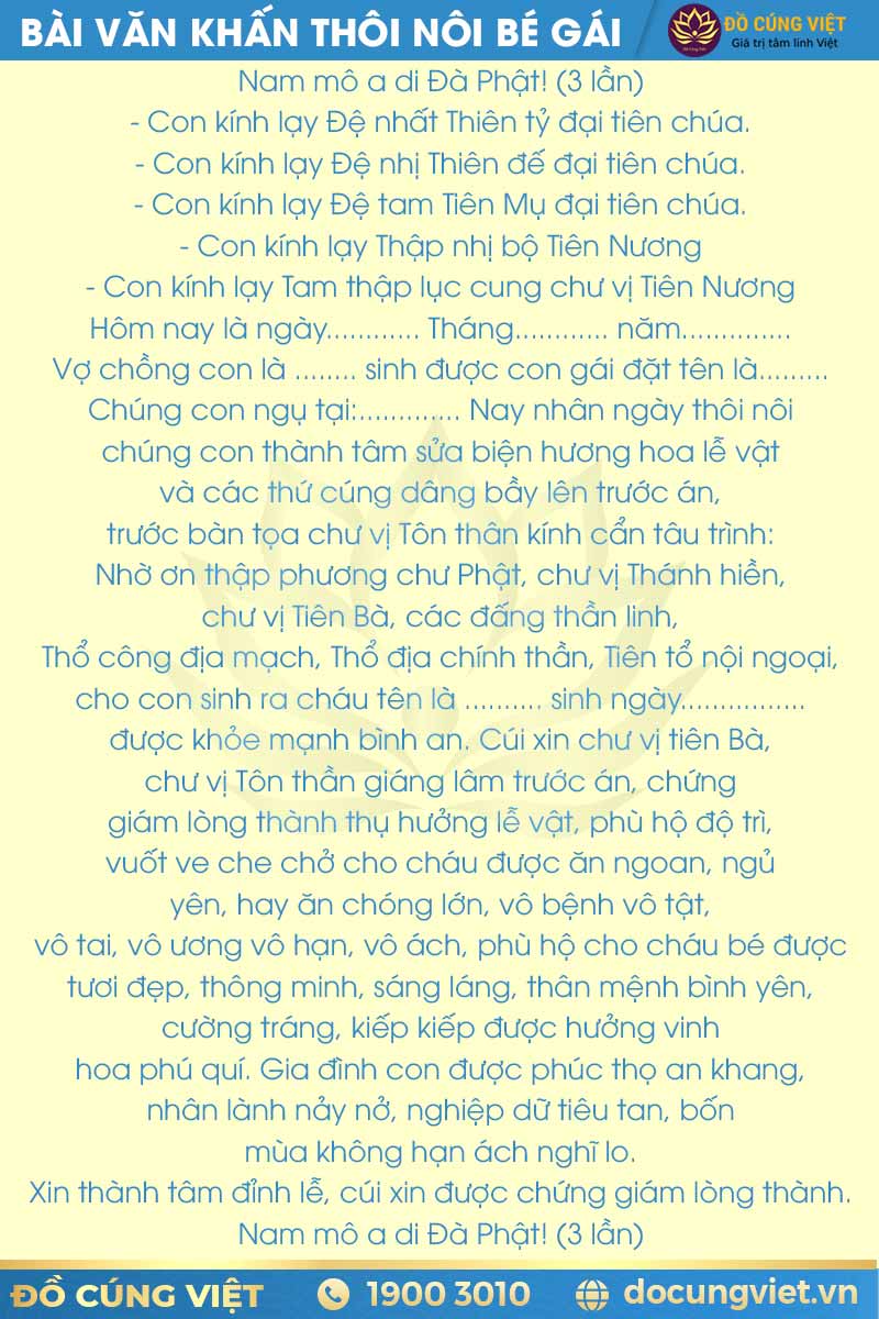 bài cúng thôi nôi - Hình 5