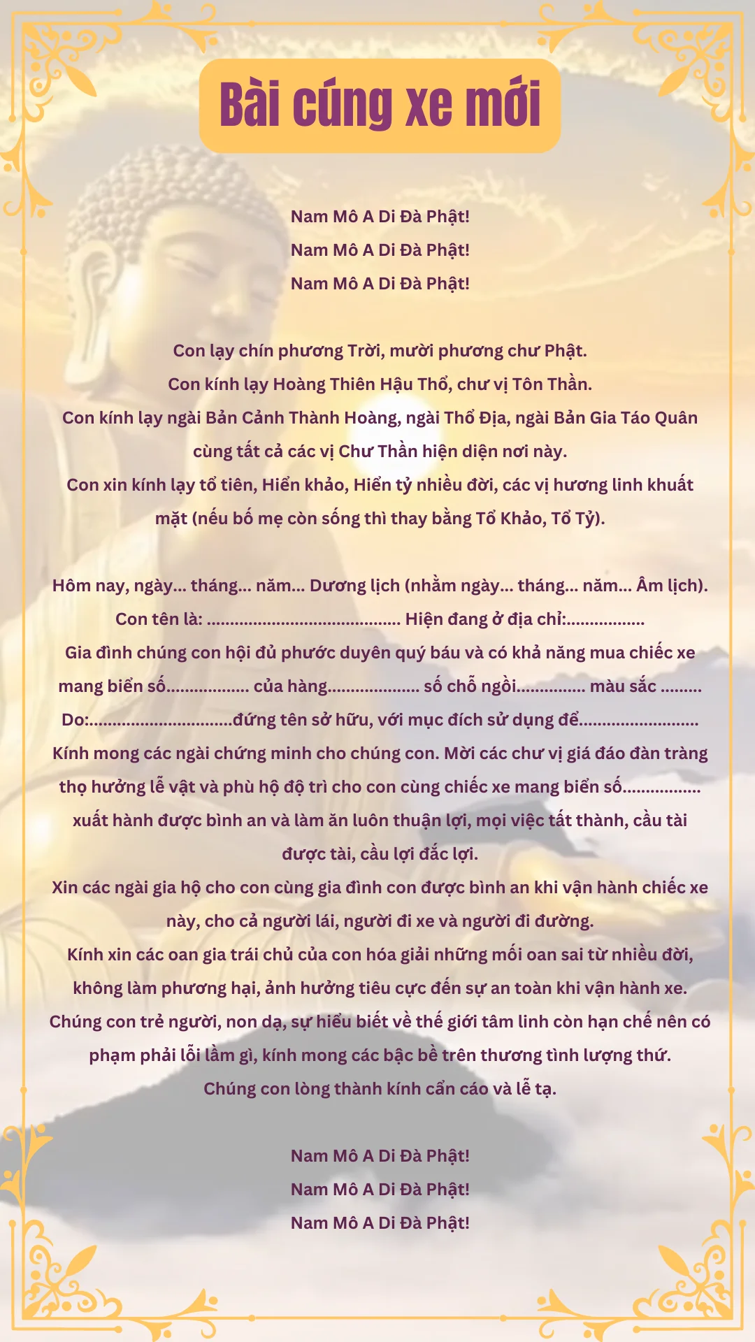 bài cúng xe - Hình 4