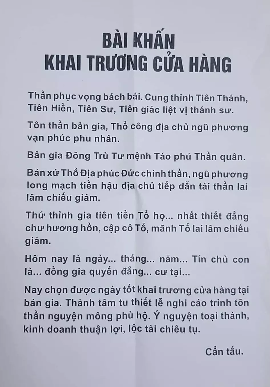 bài khấn cúng khai trương - Hình 5