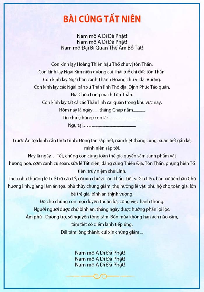 bài khấn cúng tất niên - Hình 3