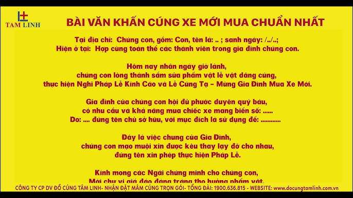 bài khấn cúng xe mới - Hình 3