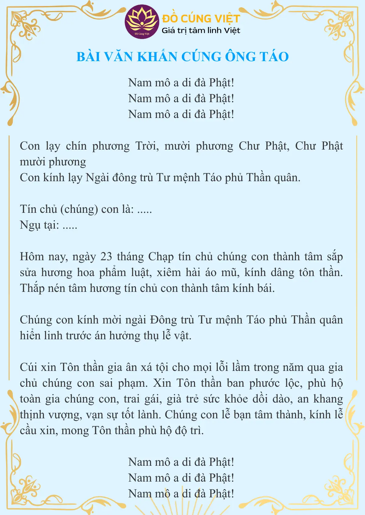 bài văn cúng ông táo - Hình 3