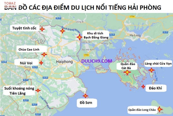 bản đồ du lịch hải phòng