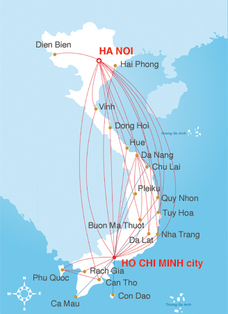 bản đồ đường bay việt nam - Hình 2