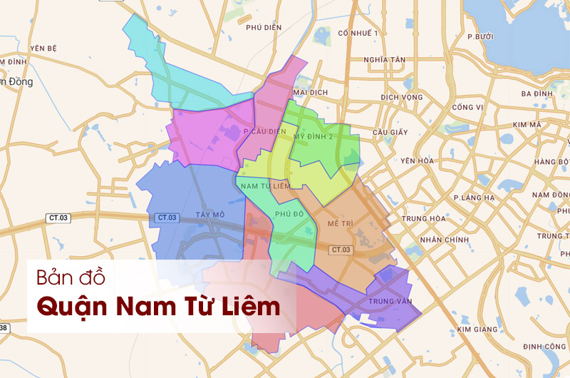 bản đồ quận nam từ liêm
