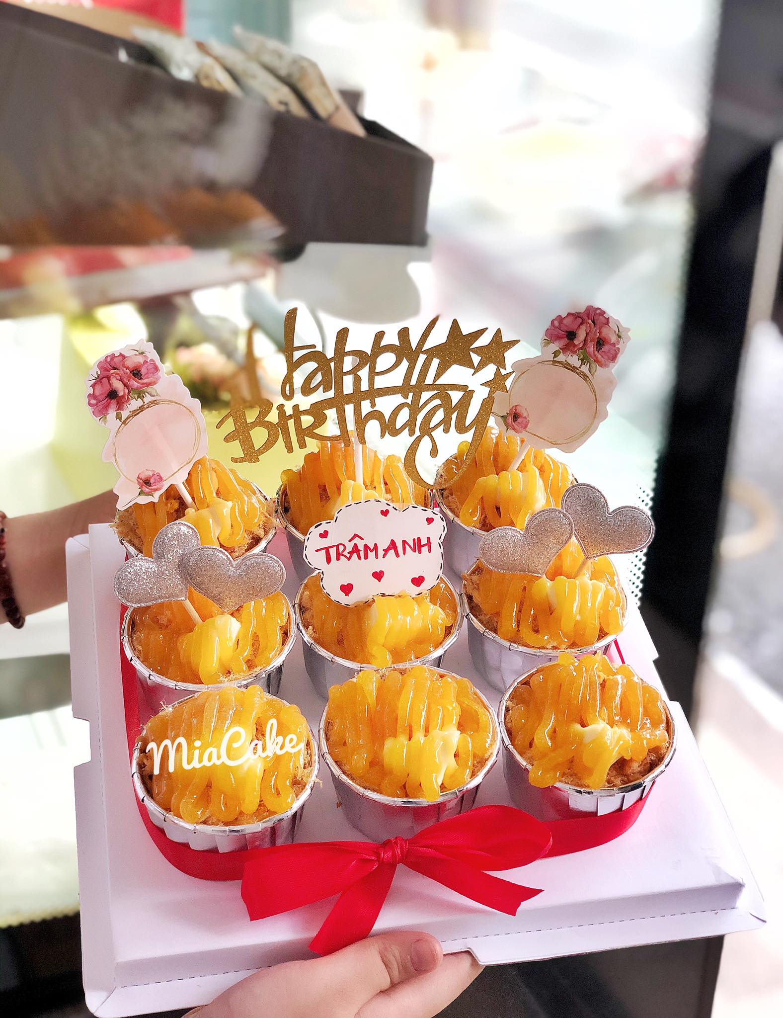 bánh bông lan trứng muối nhỏ - Hình 4