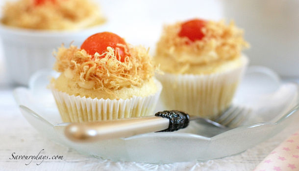 bánh bông lan trứng muối nhỏ - Hình 5