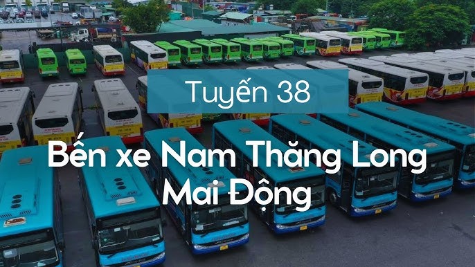 Hình ảnh bến xe bus Nam Thăng Long với nhiều tuyến xe hoạt động