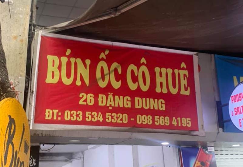 bún ốc cô huê đặng dung - Hình 1