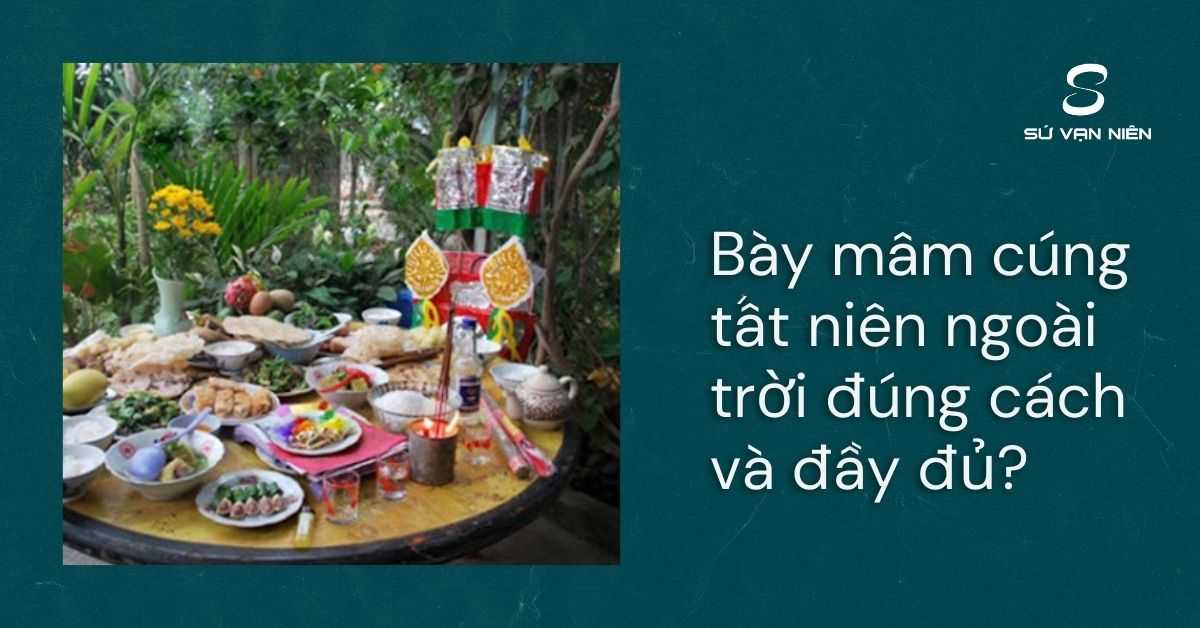 cách bày mâm cúng tất niên ngoài trời - Hình 5