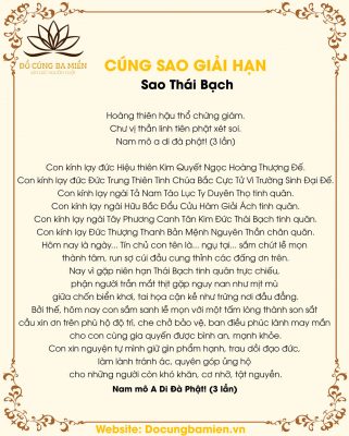 cách cúng sao thái bạch - Hình 4