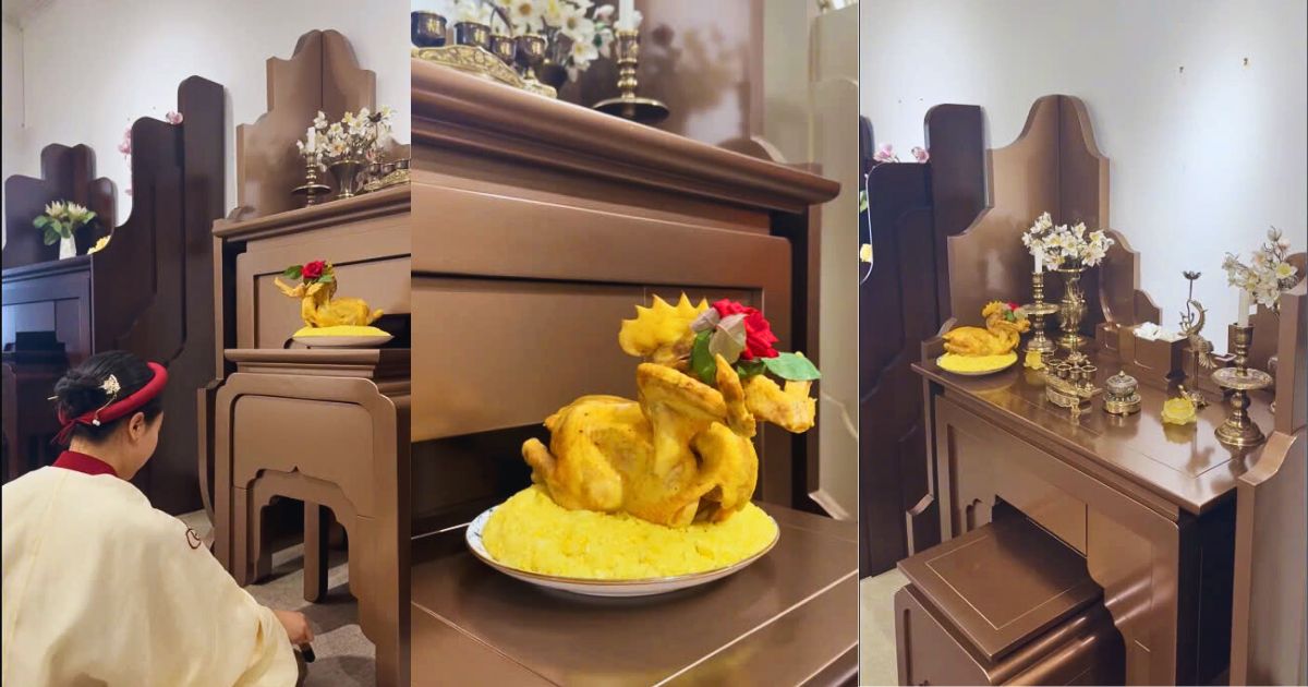 cách đặt gà cúng trên bàn thờ - Hình 2