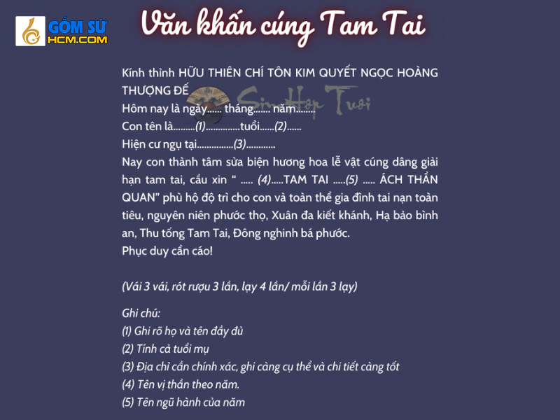 cách vái cúng tam tai - Hình 1