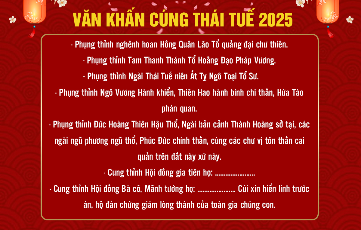 cúng thái tuế vào ngày nào