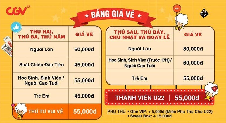 giá vé cgv linh đàm hôm nay - Hình 2